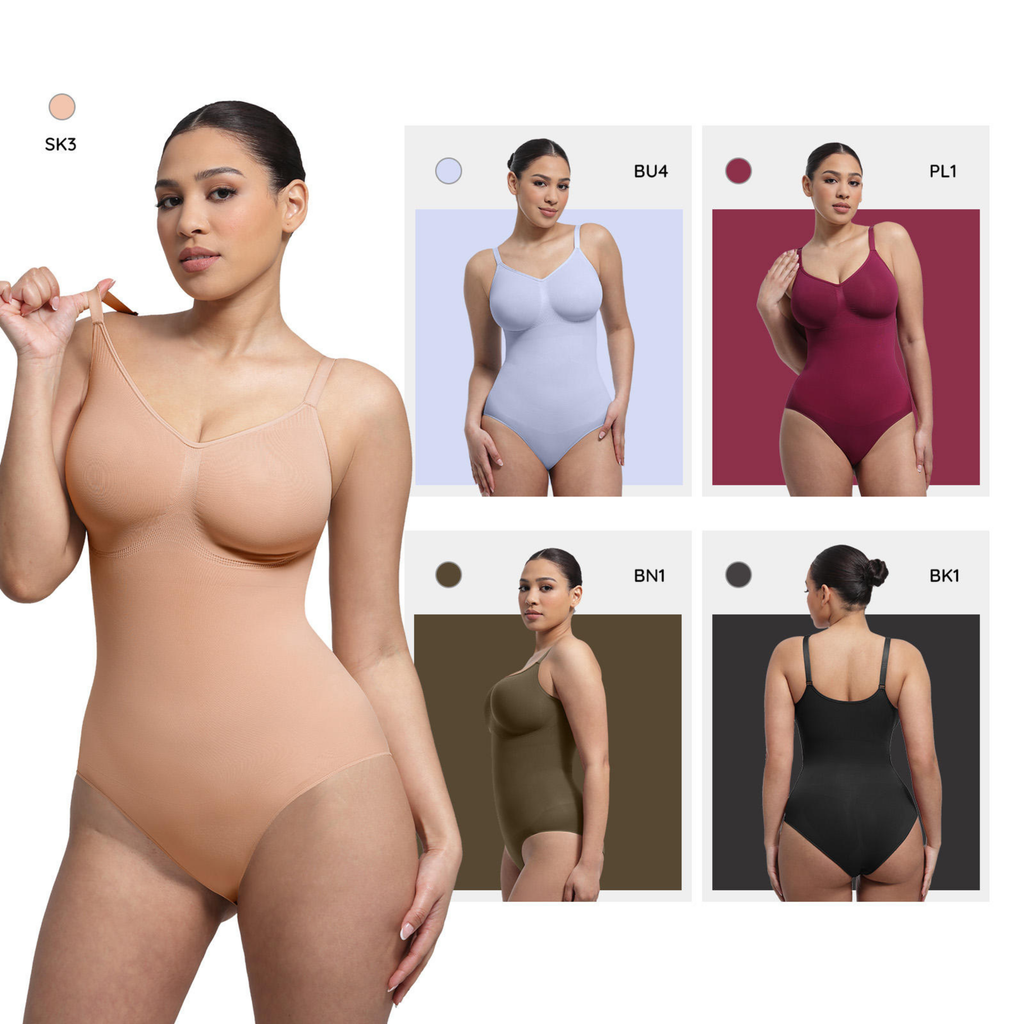 Seamless Tummy Control Shapewear Bodysuit for Women