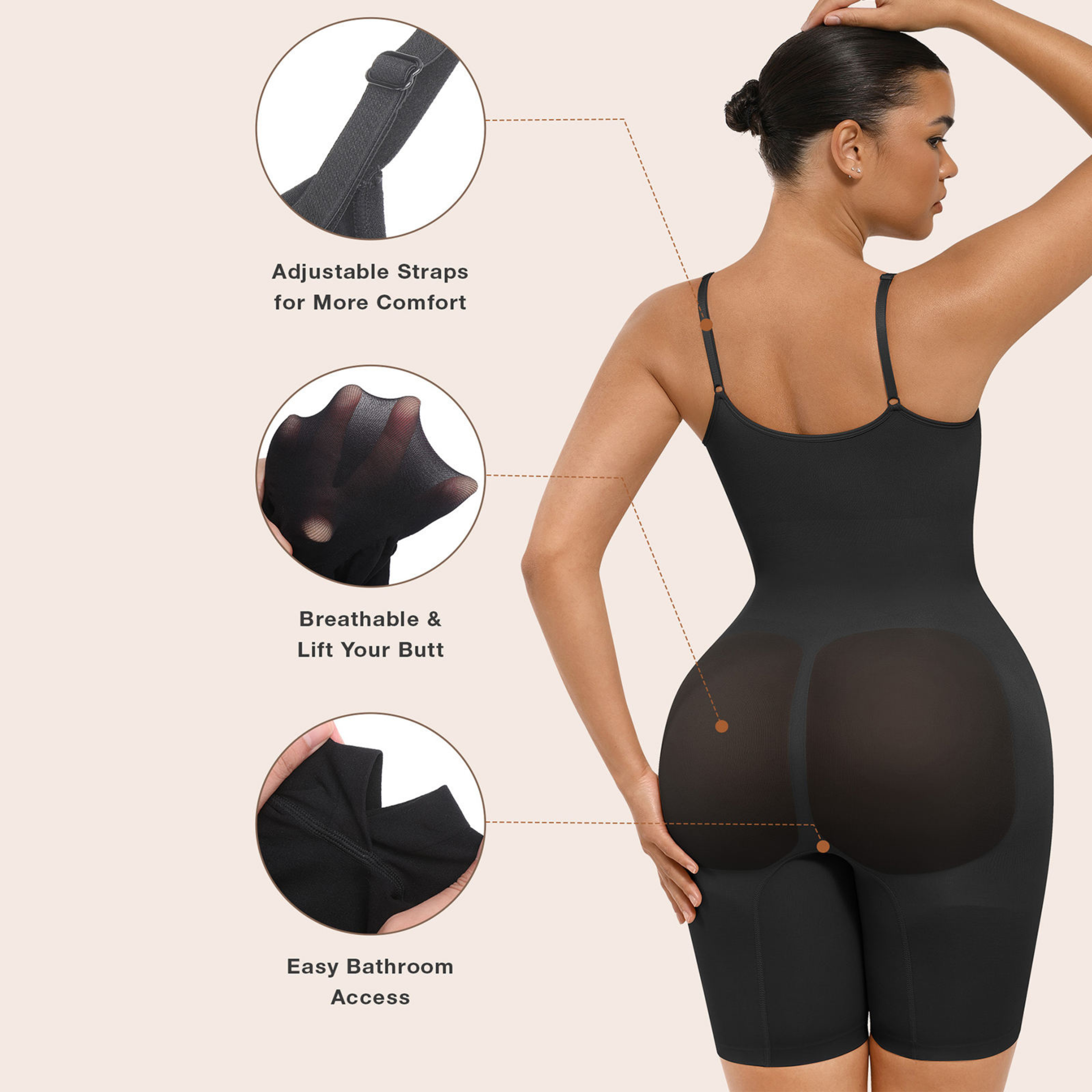Seamless Full Body Shapewear Bodysuit for Women