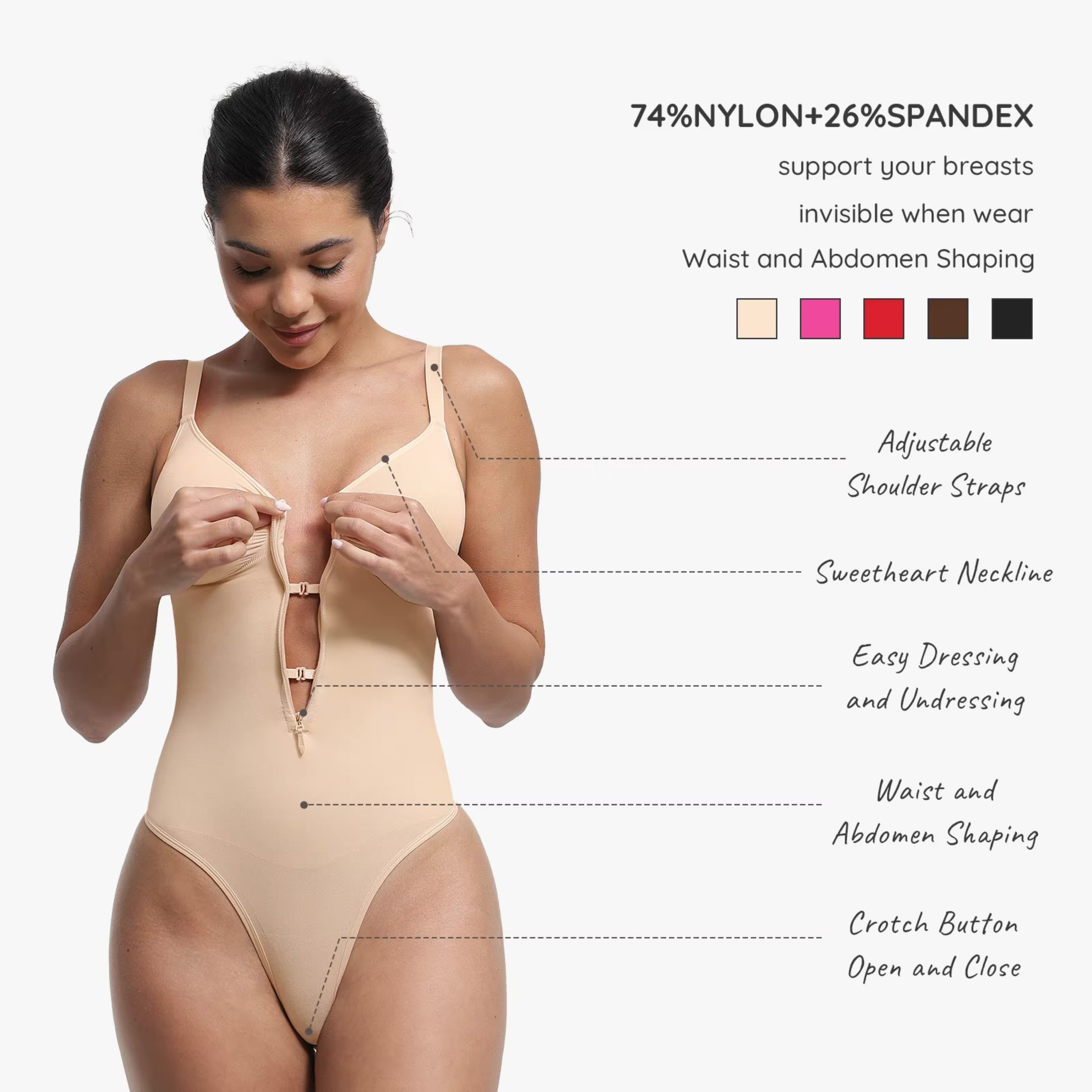 SculptZip Imported Bodysuit
