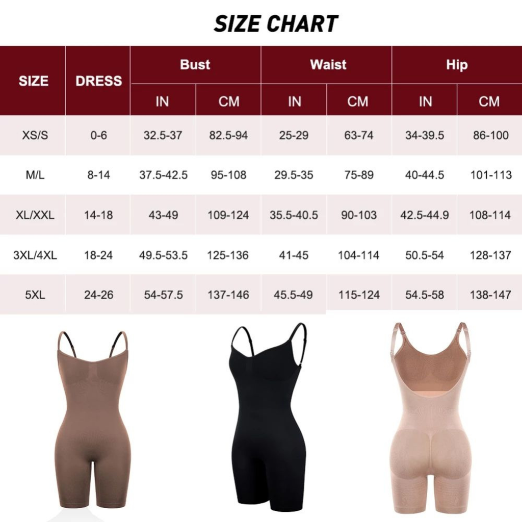 Seamless Full Body Shapewear Bodysuit for Women