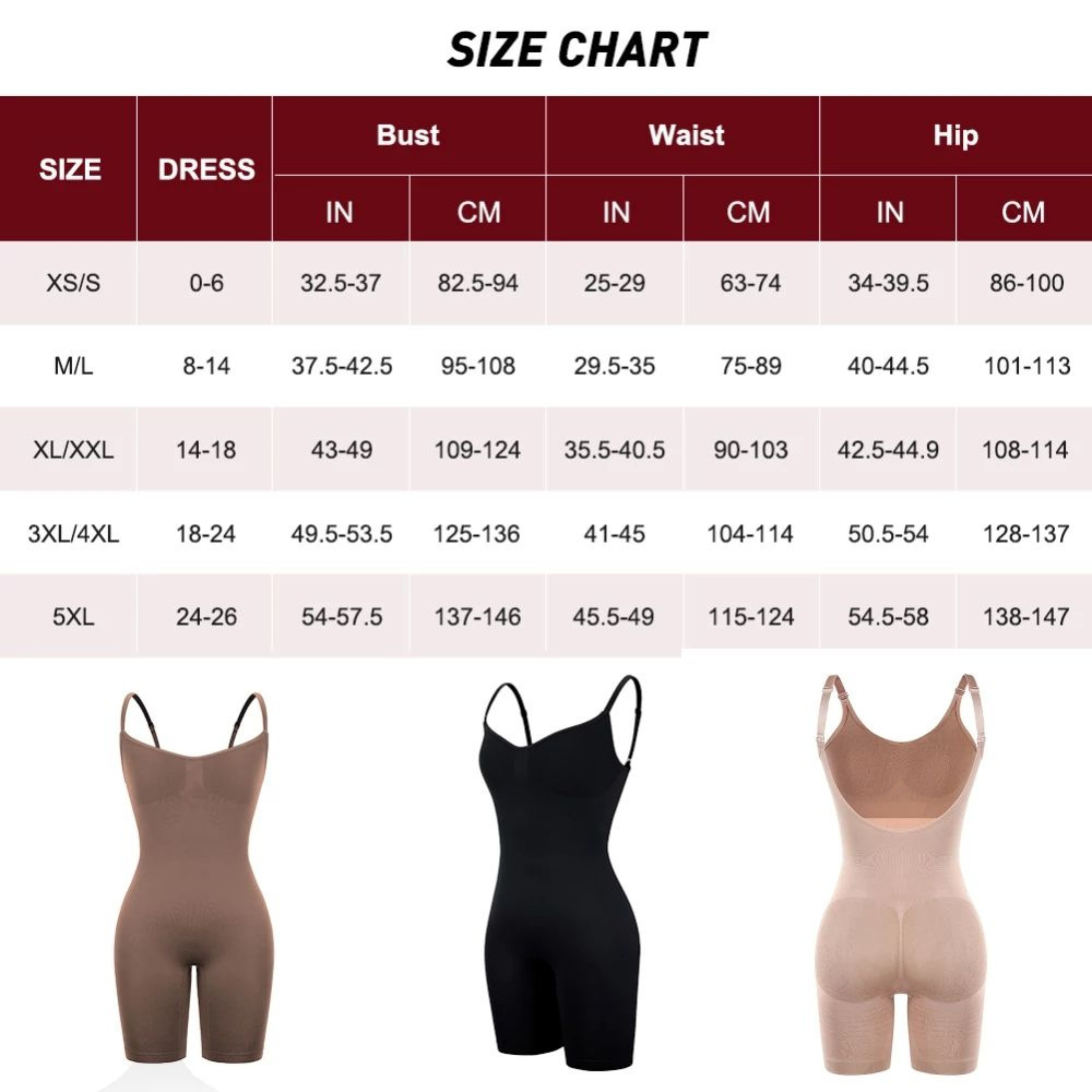 Seamless Full Body Shapewear Bodysuit for Women