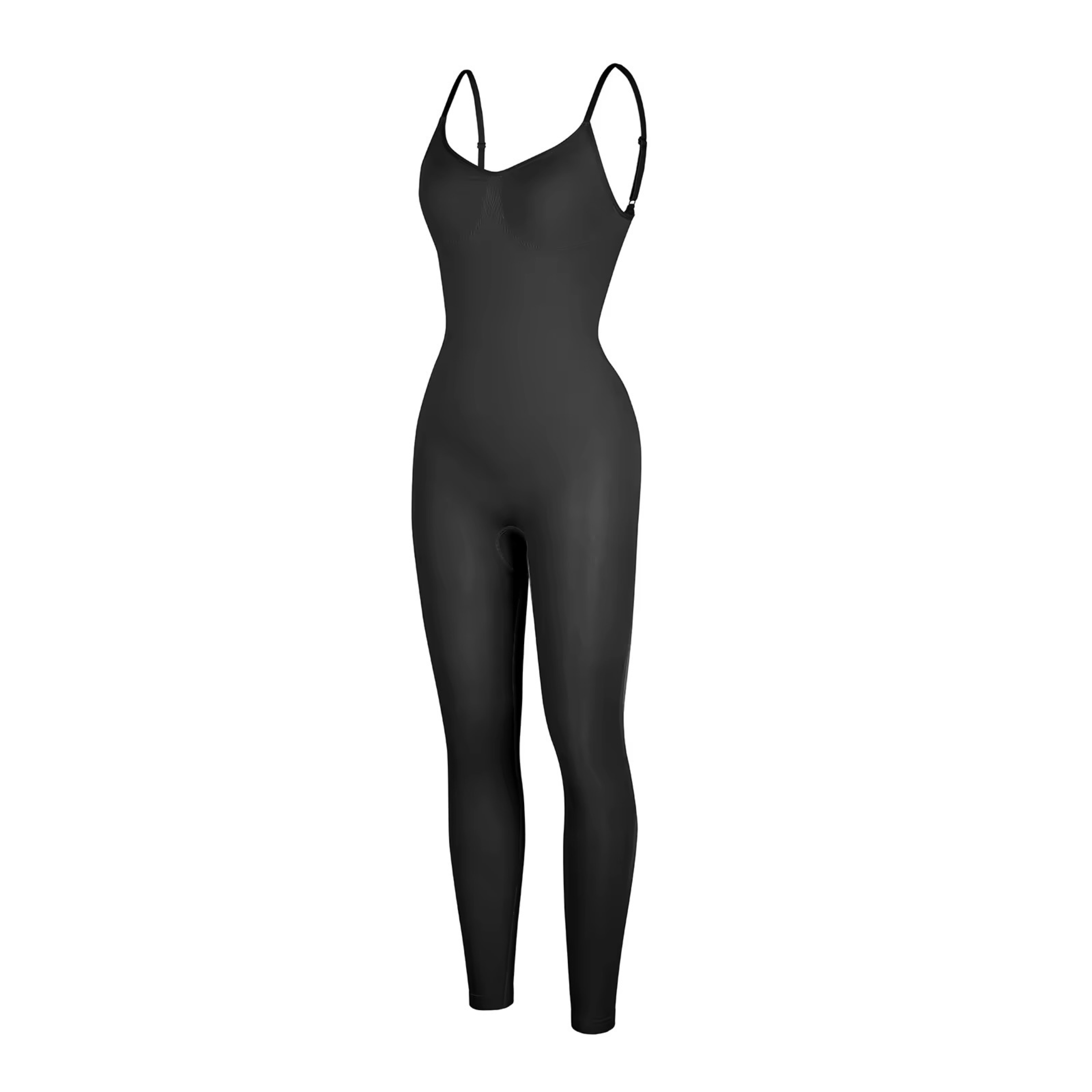 Plus Size Seamless Yoga Catsuit Tummy Control Shapewear Jumpsuit for Women